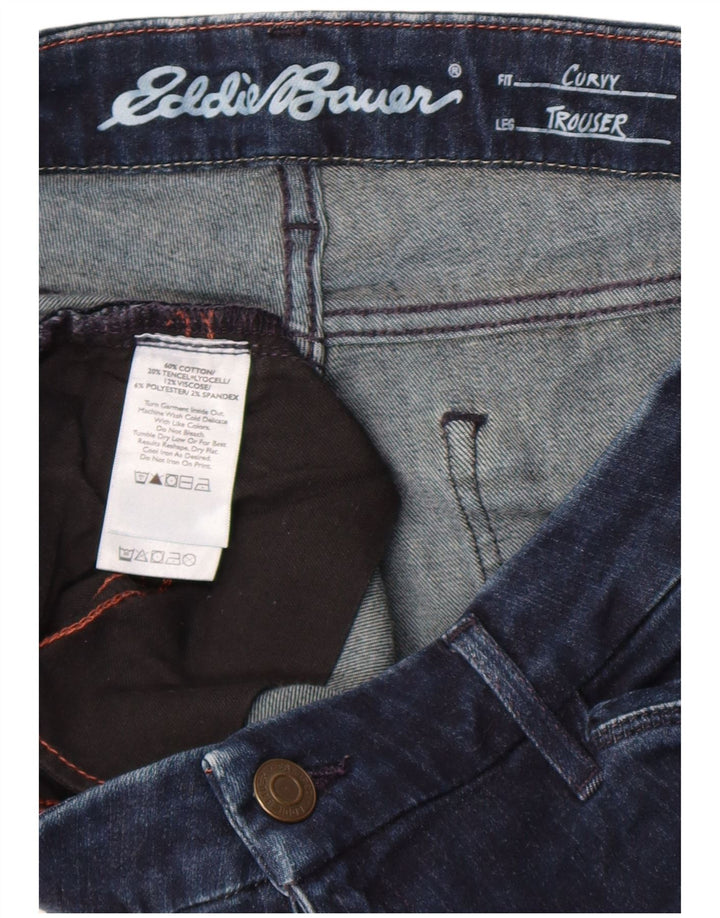 Eddie Bauer Blugi cu bootcut curvy pentru femei W32 L28 bumbac bleumarin