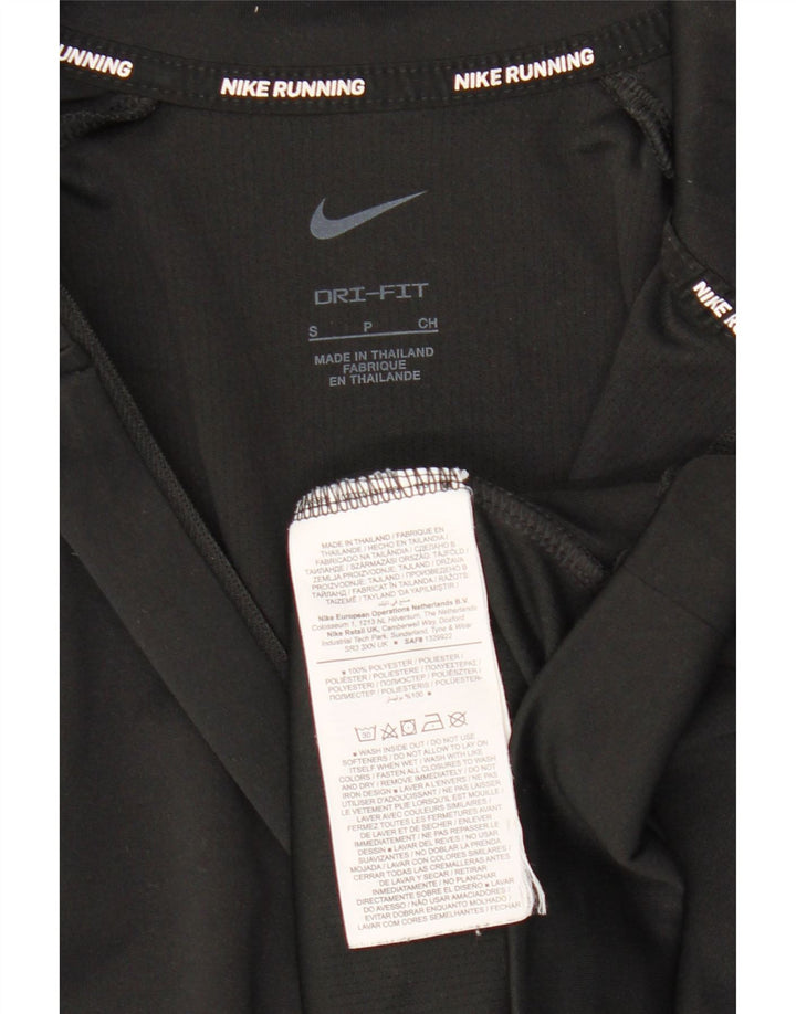 Top de trening NIKE Dri Fit, cu fermoar și gât, pentru femei, UK 10, negru