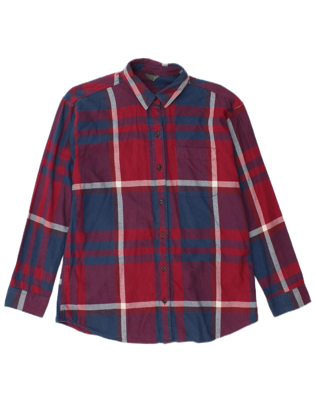 Cămașă de flanel supradimensionată pentru femei EDDIE BAUER UK 6 XS în carouri multicolore