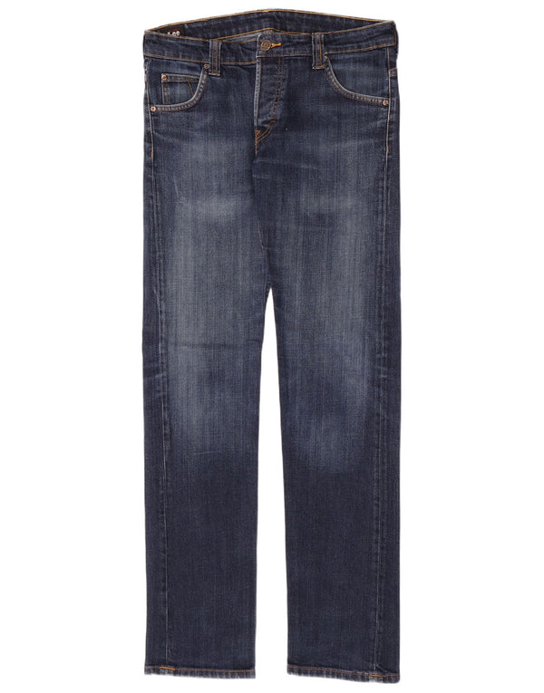 Blugi Lee Powell Slim pentru bărbați W32 L34, bumbac bleumarin