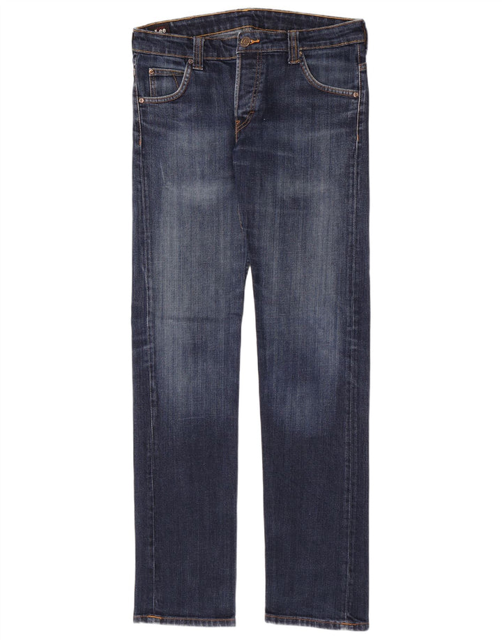Blugi Lee Powell Slim pentru bărbați W32 L34, bumbac bleumarin