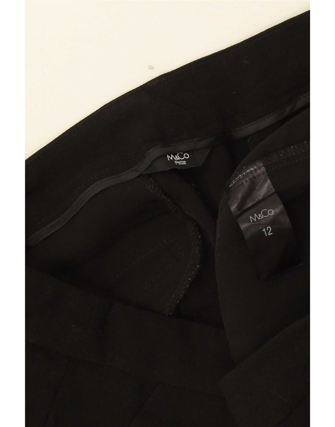 Pantaloni chino subțiri pentru femei M&Co UK 12 Medium L32 L25 Poliester negru