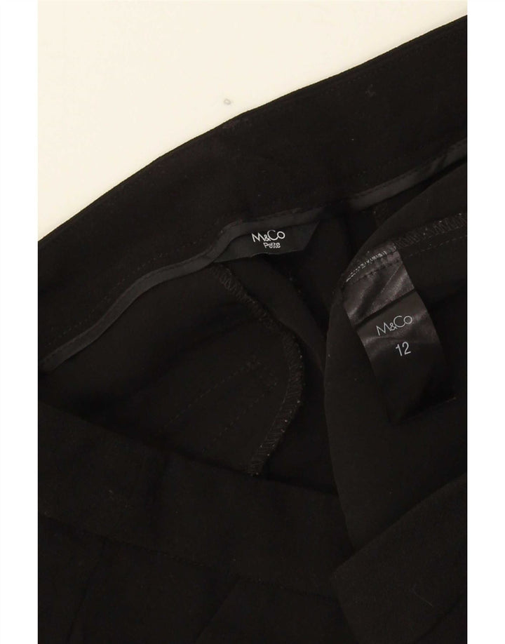 Pantaloni chino subțiri pentru femei M&Co UK 12 Medium L32 L25 Poliester negru