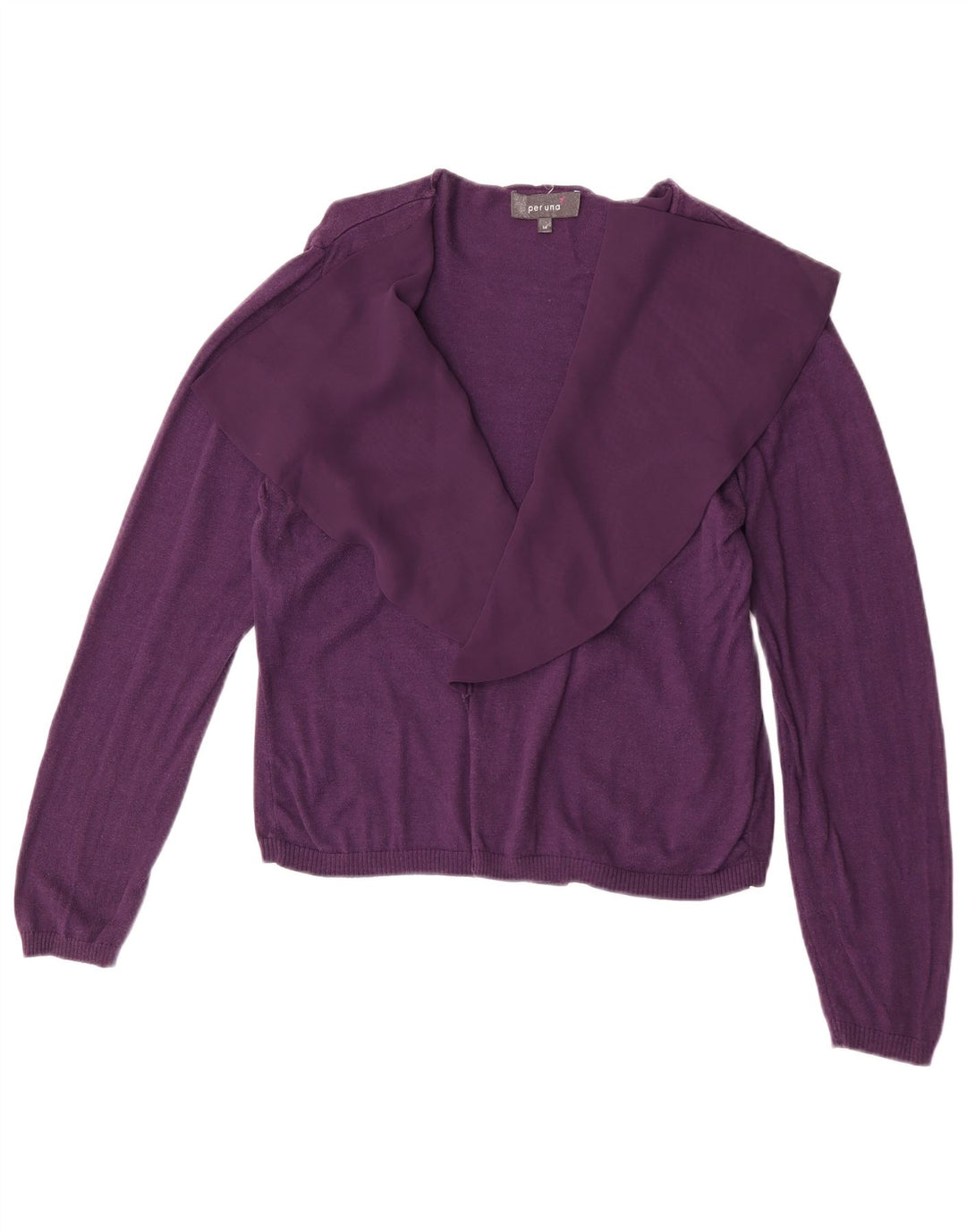 Pulover cardigan deschis pentru femei Marks & Spencer UK 14 bumbac violet mediu
