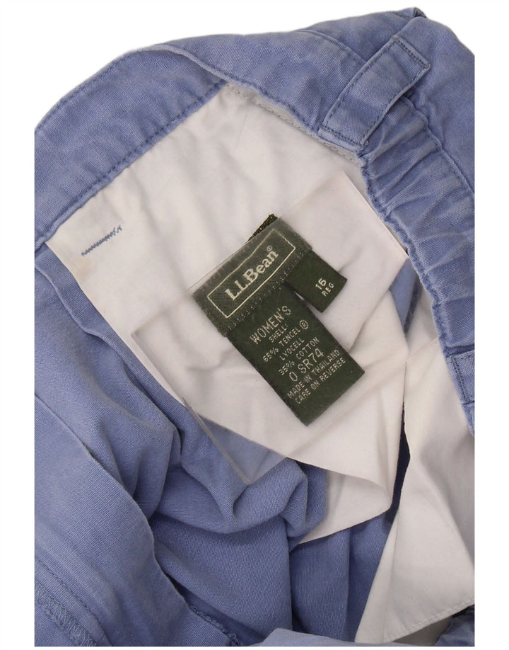 Pantaloni chino pentru femei cu talie înaltă L.L.Bean US 16 2XL W34 L27 Blue Tencel