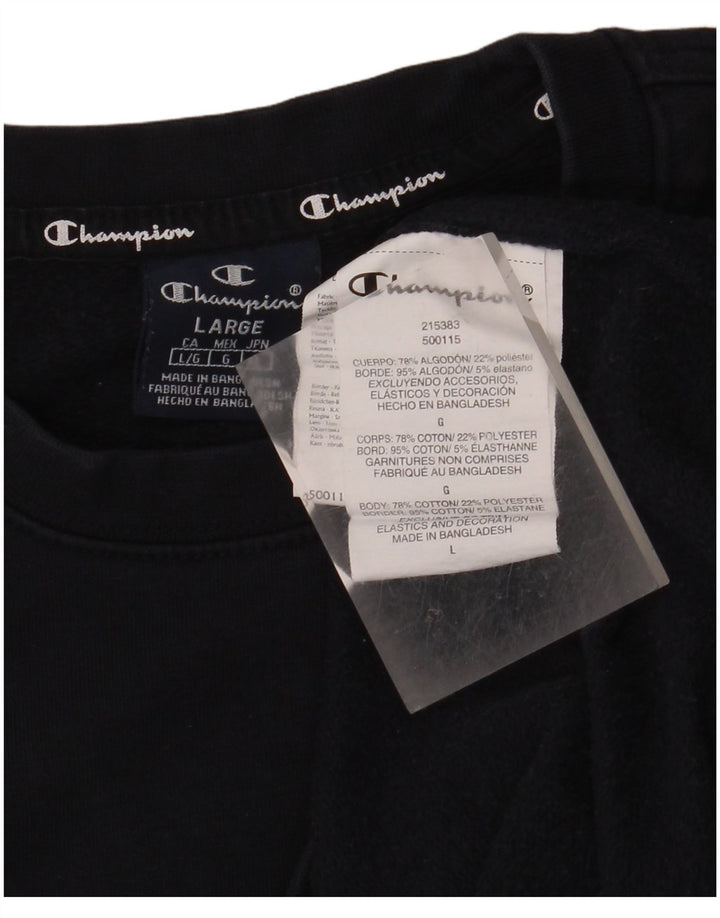 Pulover pentru bărbați CHAMPION Pulover mare din bumbac bleumarin