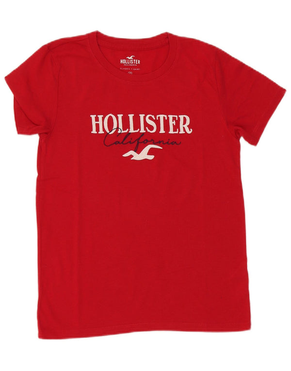 Tricou grafic Hollister pentru femei Top UK 6 XS Red Bumbac