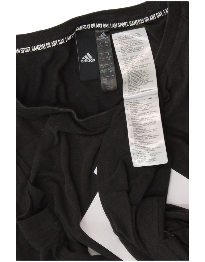 Tricou grafic ADIDAS pentru femei Top UK 20/22 XL bumbac negru
