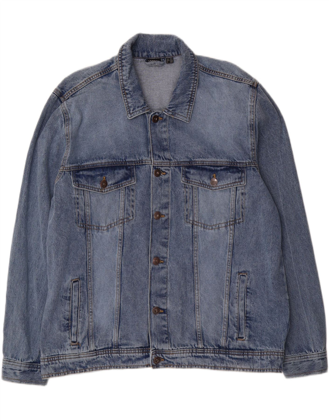 Jachetă de blugi pentru bărbați LIVERGY UK 46 3XL Bumbac albastru
