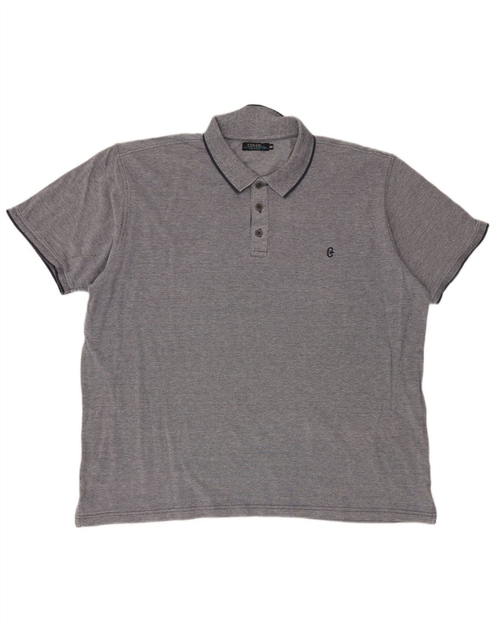 Tricou polo pentru bărbați Coveri 4XL bumbac gri
