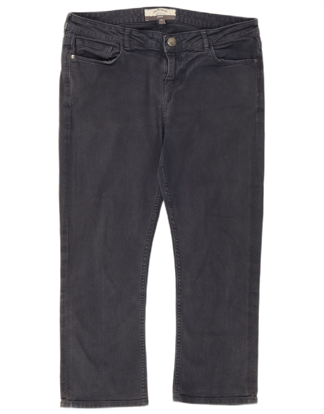 Fat Face Blugi tăiați pentru femei UK 12 Medium W32 L22 Bumbac gri