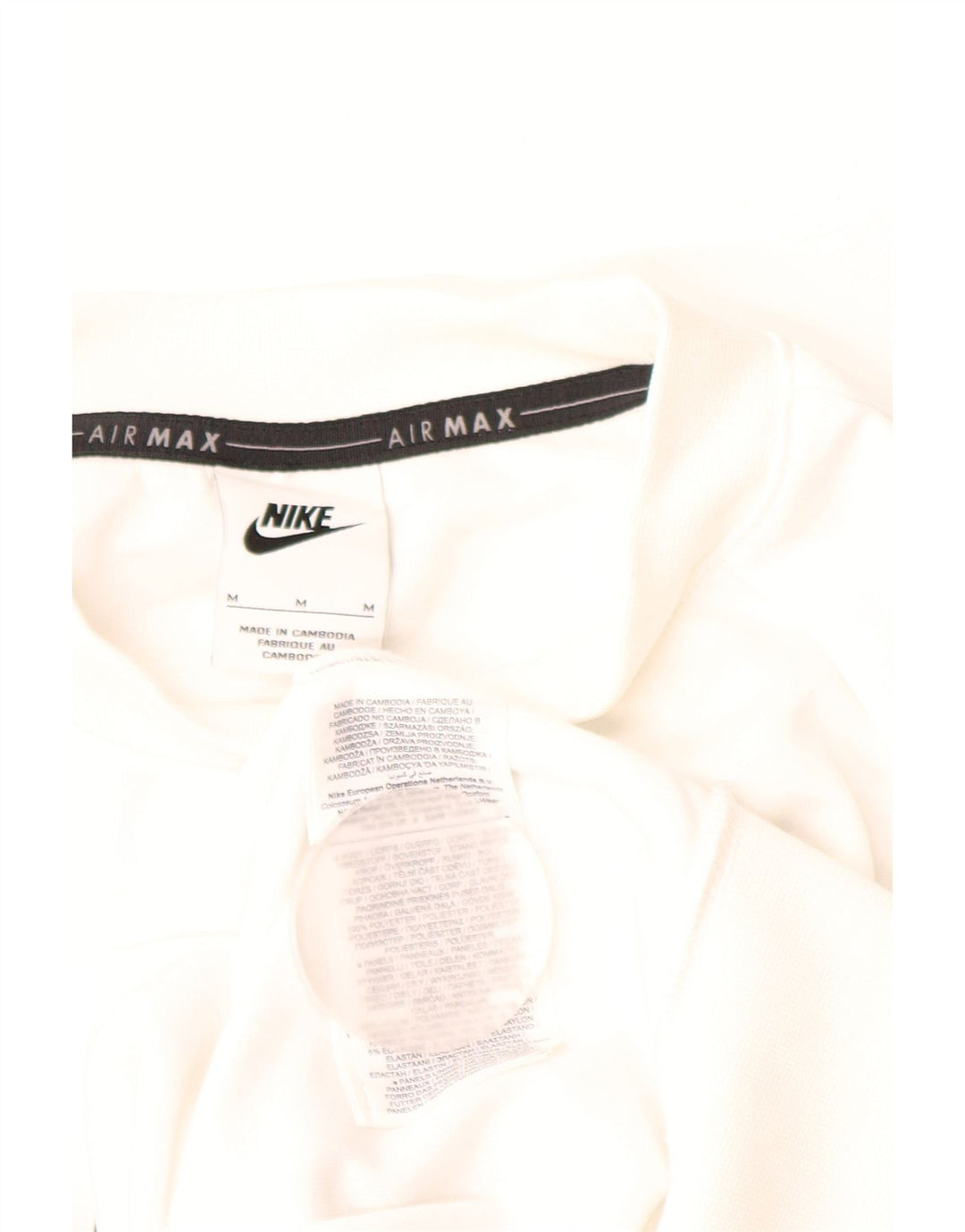 Pulover NIKE Air Max Graphic pentru bărbați, poliester alb mediu