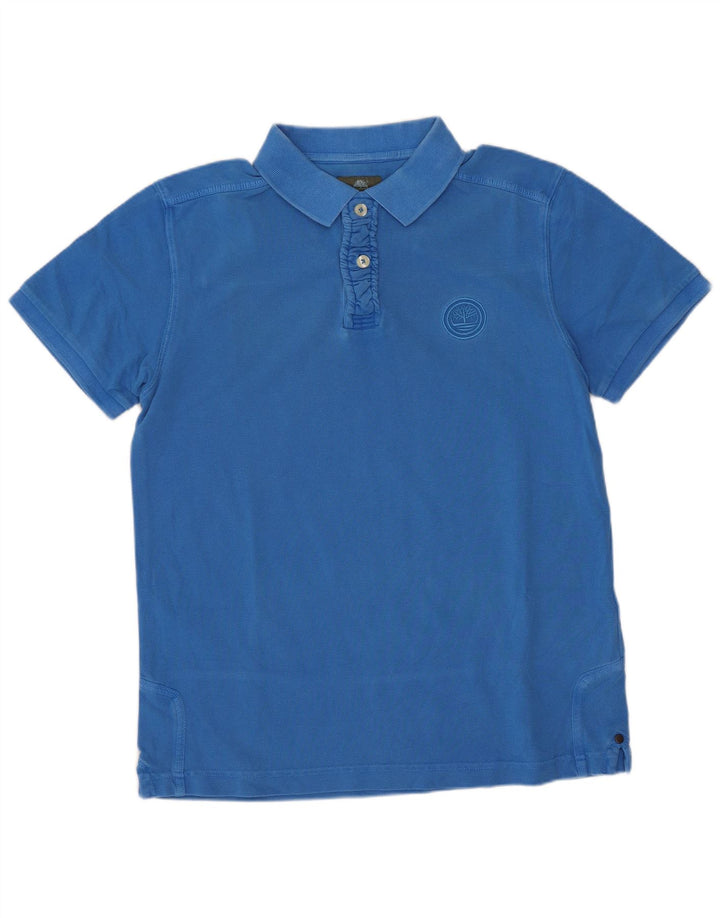 Tricou polo Timberland Slim Fit pentru bărbați, bumbac albastru mediu