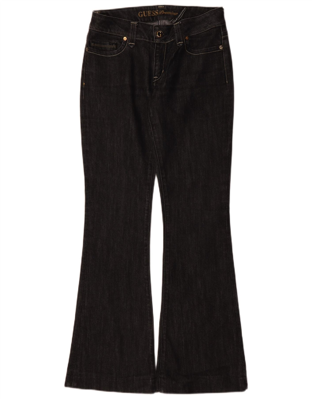Blugi evazați pentru femei Guess W29 L32 bumbac negru