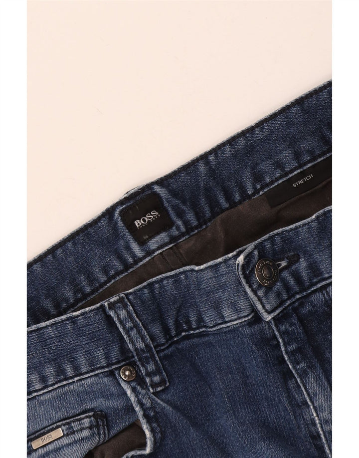 Blugi slim pentru bărbați Hugo Boss W34 L32 albastru