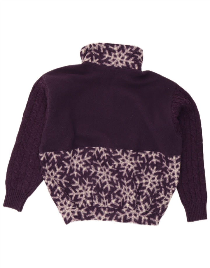 Jumper pentru femei Nordica, supradimensionat, din lână, cu model abstract, UK 10 Mic Violet