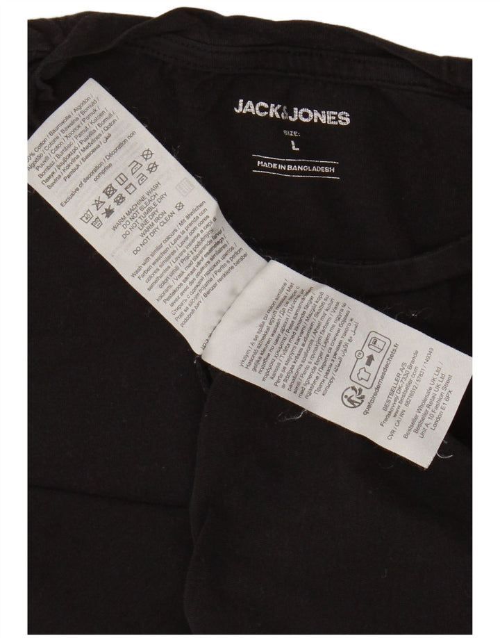 JACK & JONES Tricou pentru bărbați Top mare din bumbac negru