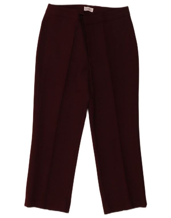 Pantaloni capri drepti pentru femei Stefanel IT 40 Small W26 L21 Burgundy