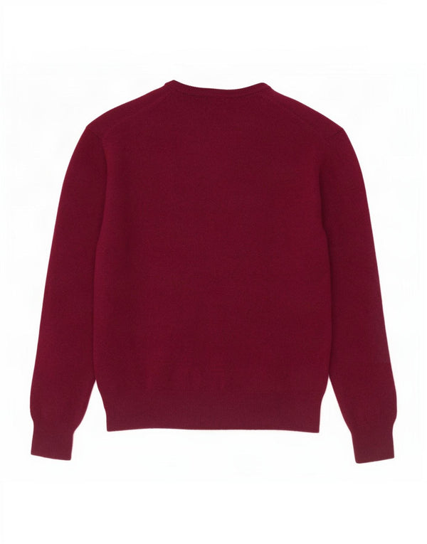 Pulover pentru damă Polo Ralph Lauren cu gât crew pulover Marea Britanie 14 Lână burgundy mare