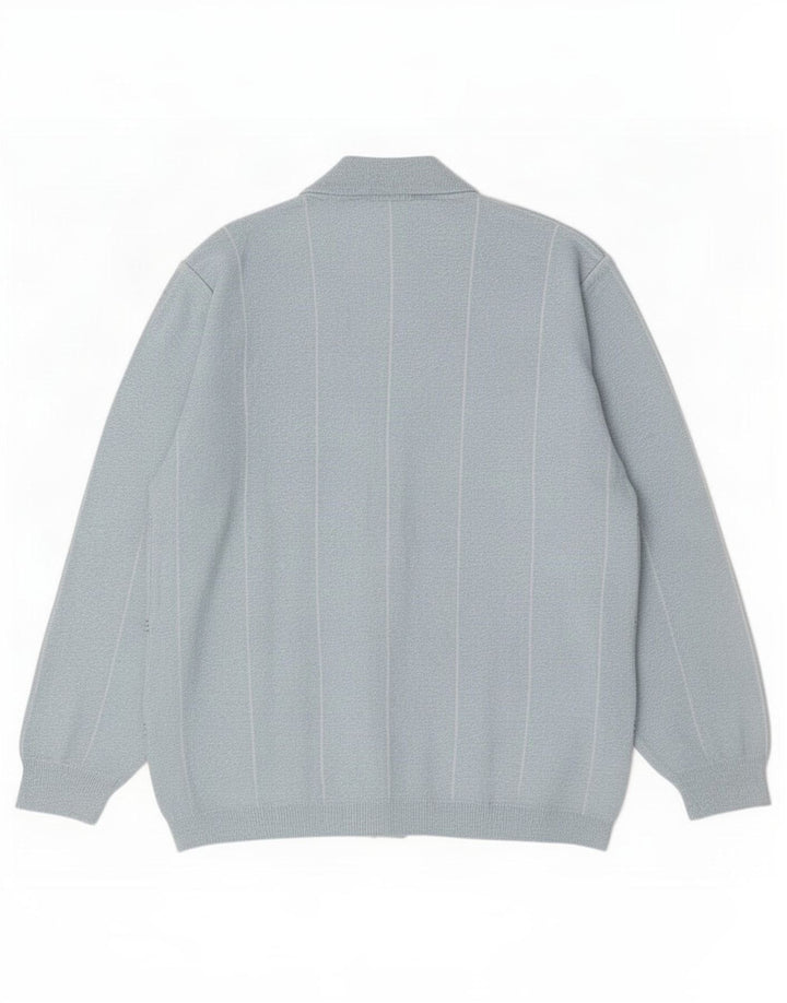 Pulover cardigan pentru bărbați Rodes, mare, albastru, acrilic