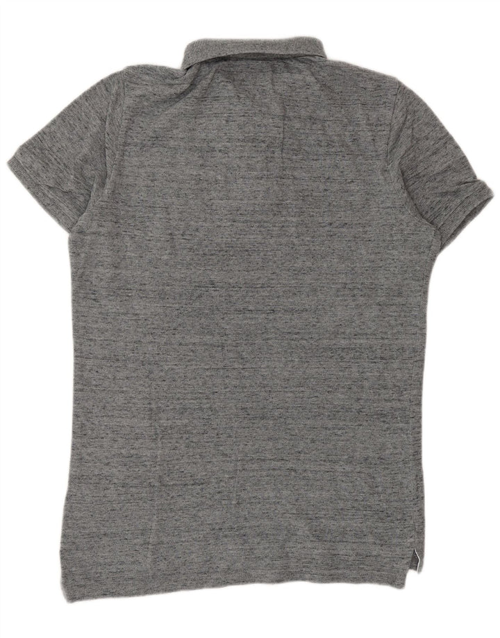 Tricou polo pentru bărbați Superdry, bumbac gri mediu