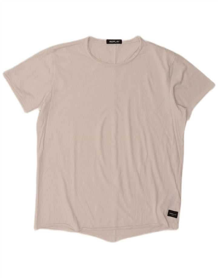 Replay Tricou Bărbați Top Medium Alb Bumbac
