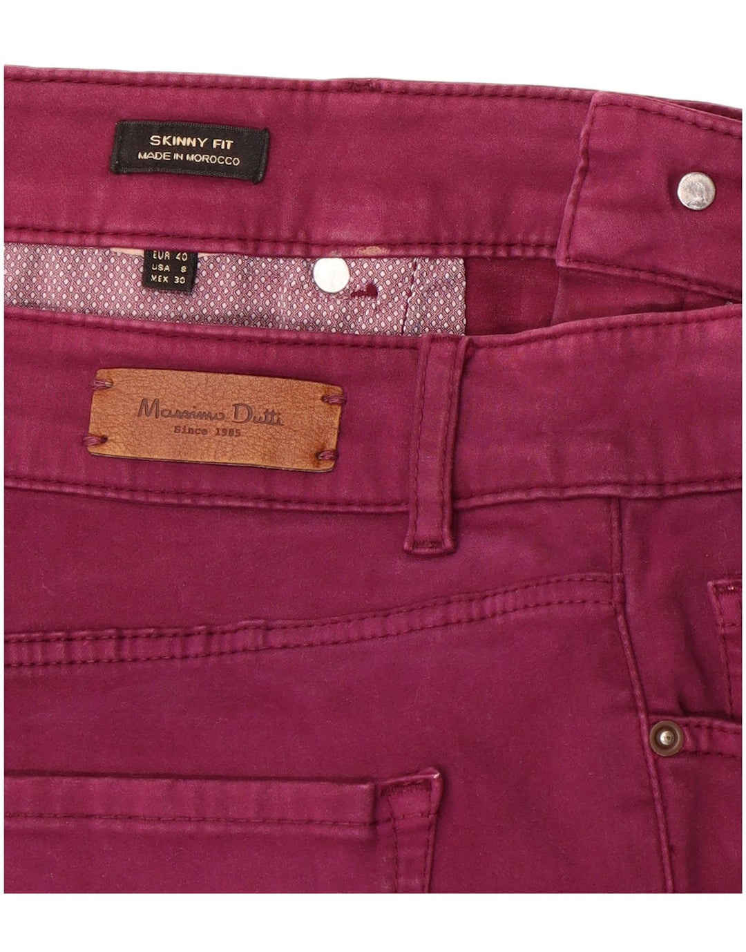 Blugi skinny Massimo Dutti pentru femei EU 40 Medium W30 L30 Violet