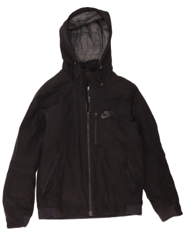 Jachetă căptușită cu glugă Nike pentru bărbați UK 36 Poliester negru mic