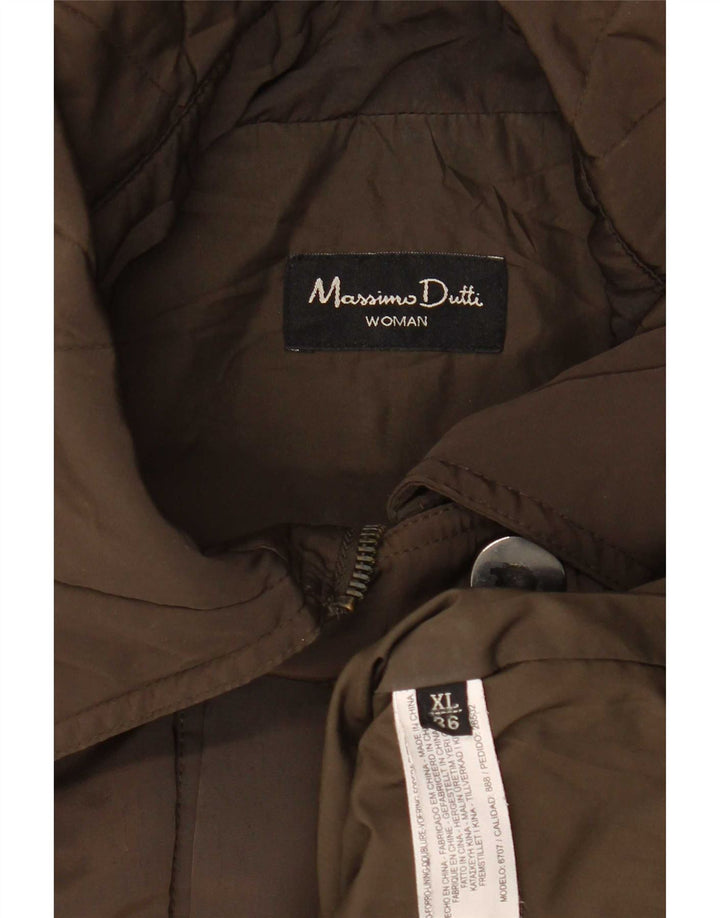 Massimo Dutti Jachetă utilită pentru femei UK 18 XL Kaki Poliester