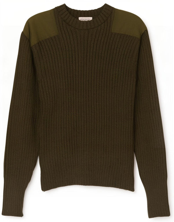 Pulover vintage pentru bărbați, militar cu gât crew, XS, kaki, color block