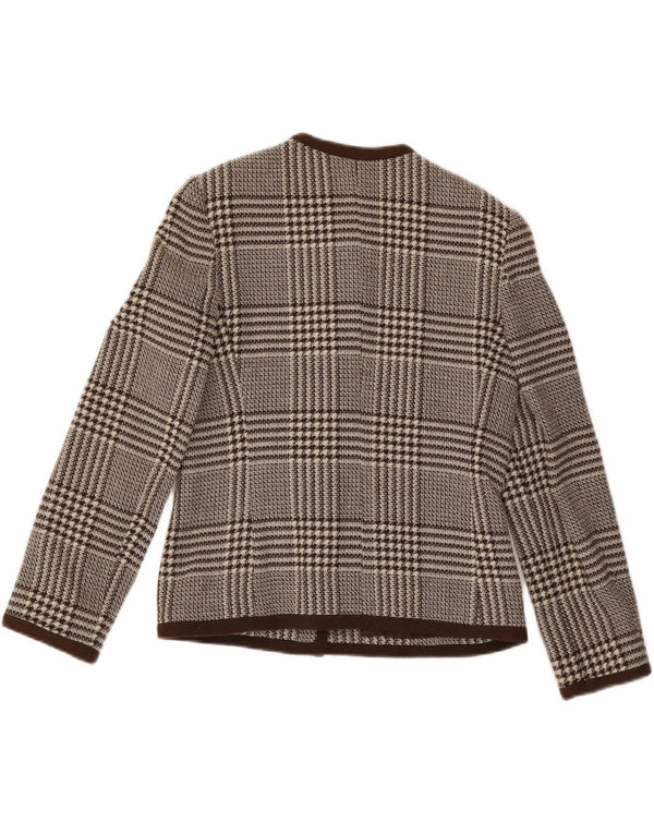 LUISA SPAGNOLI Jachetă Blazer Femei IT 44 Medium Brown Houndstooth