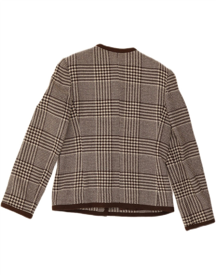 LUISA SPAGNOLI Jachetă Blazer Femei IT 44 Medium Brown Houndstooth