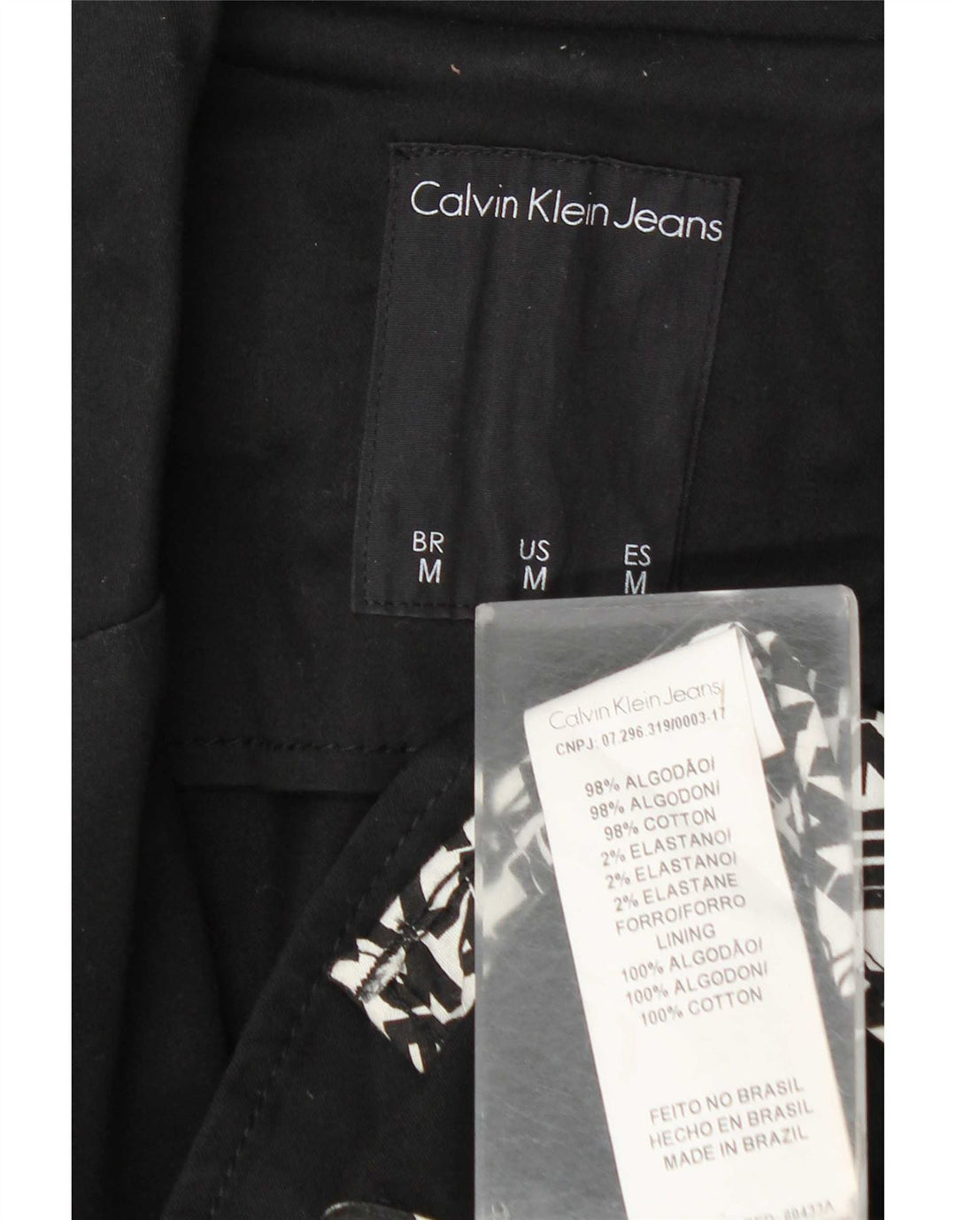 Jachetă Blazer pentru bărbați Calvin Klein Jeans, cu 2 nasturi, UK 38, bumbac mediu negru