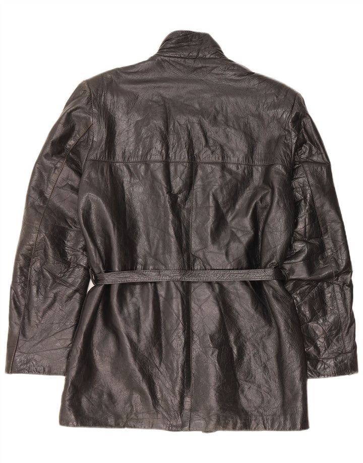 Geacă de piele vintage pentru femei IT 48 XL neagră