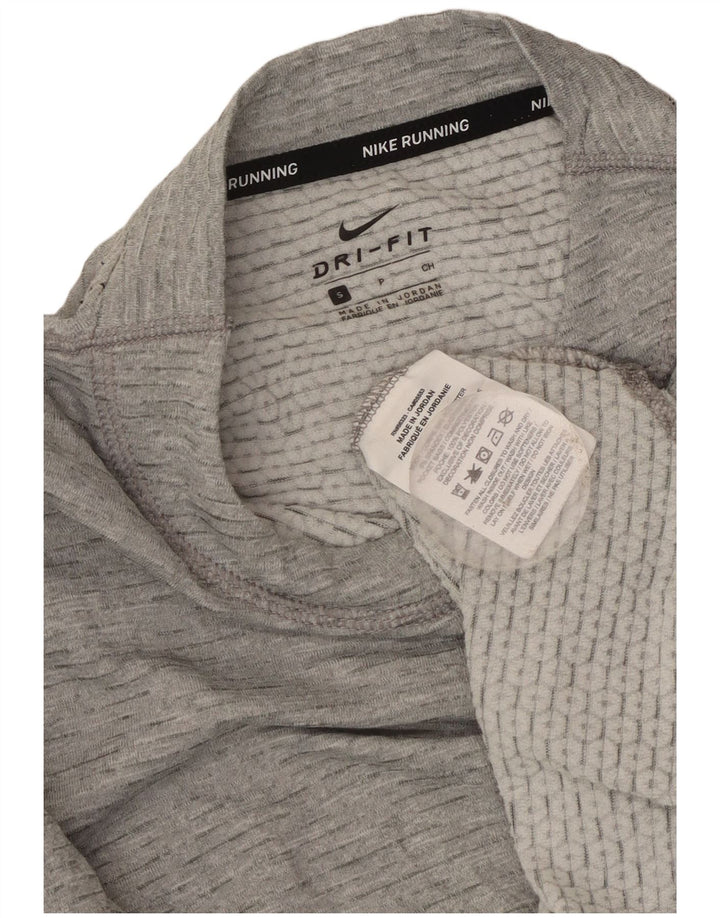 Top supradimensionat cu mânecă lungă pentru femei Nike Dri Fit Marea Britanie 10, gri, pete