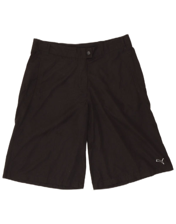 PUMA Womens Bermuda Shorts UK 12 Medium W30  Black Polyester