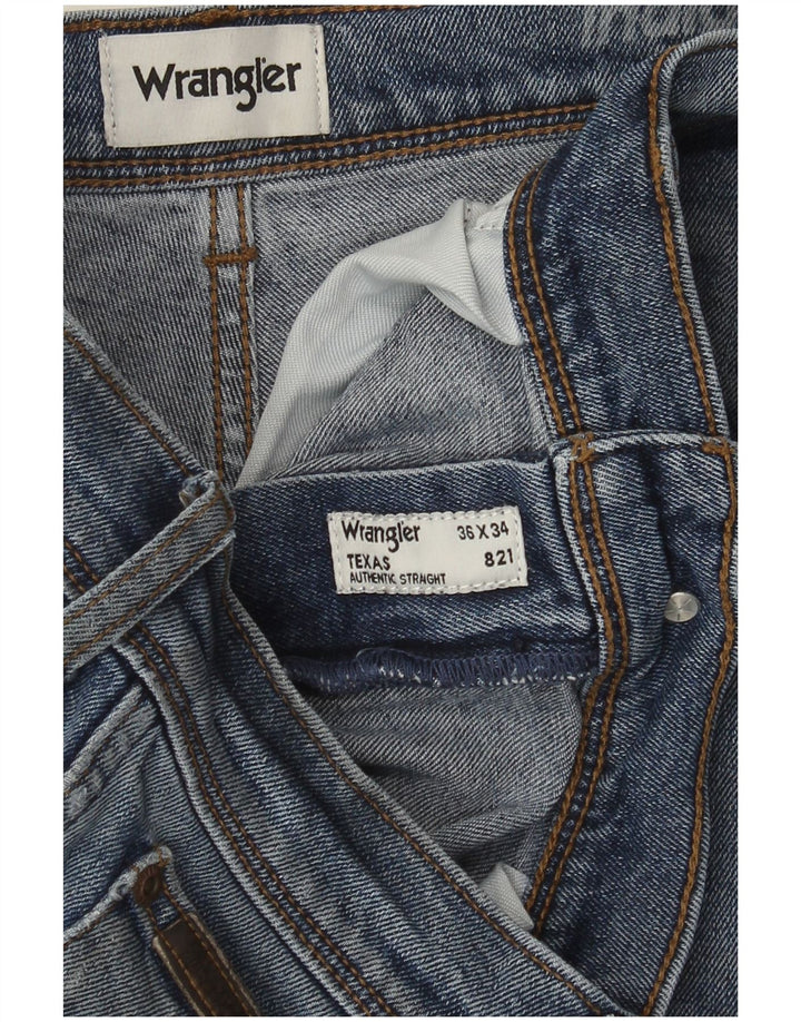 Blugi drepte pentru bărbați Wrangler Texas W36 L32 albastru