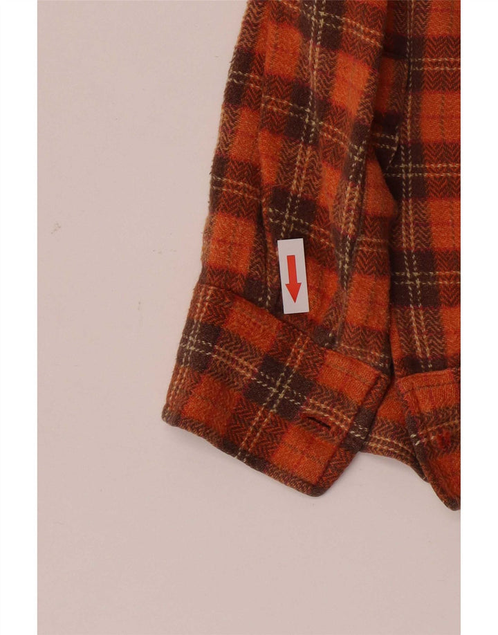 Picdor Pulover Bărbați Flanel XL Orange Check Bumbac