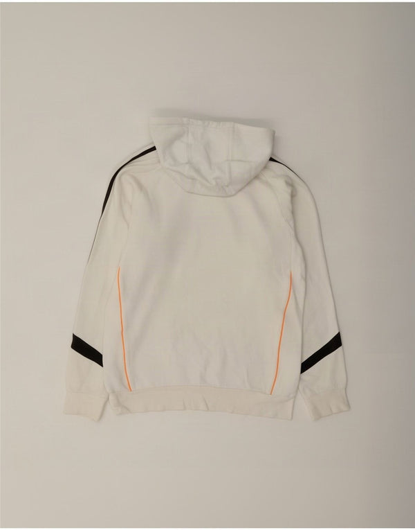 Pulover pentru bărbați Adidas Graphic Hoodie, mic, alb, din bumbac color bloc
