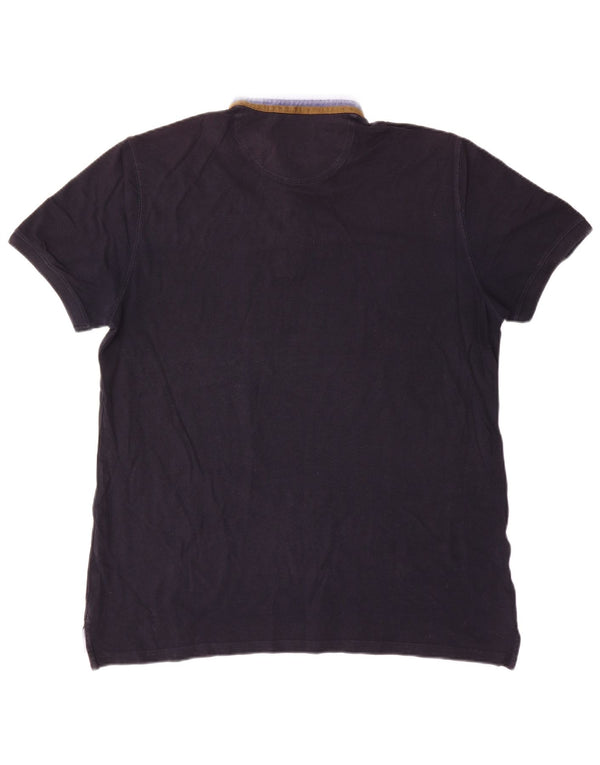 Cămașă polo Massimo Dutti pentru bărbați, XL bleumarin