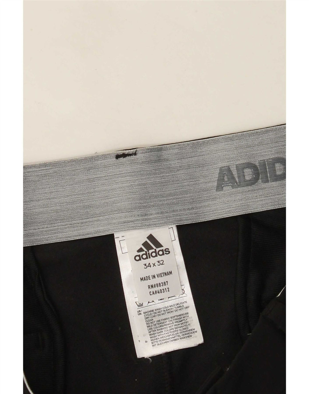 Pantaloni chino drepți pentru bărbați Adidas W34 L32 Poliester negru