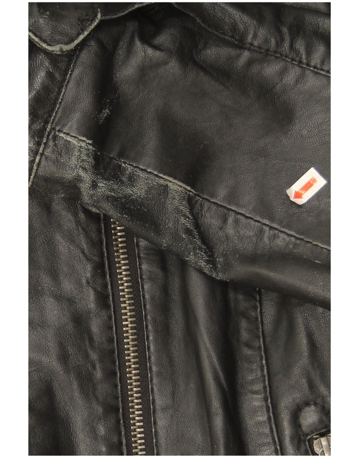 Jachetă de motociclist din piele pentru femei Gipsy UK 14 Medium Black Leather