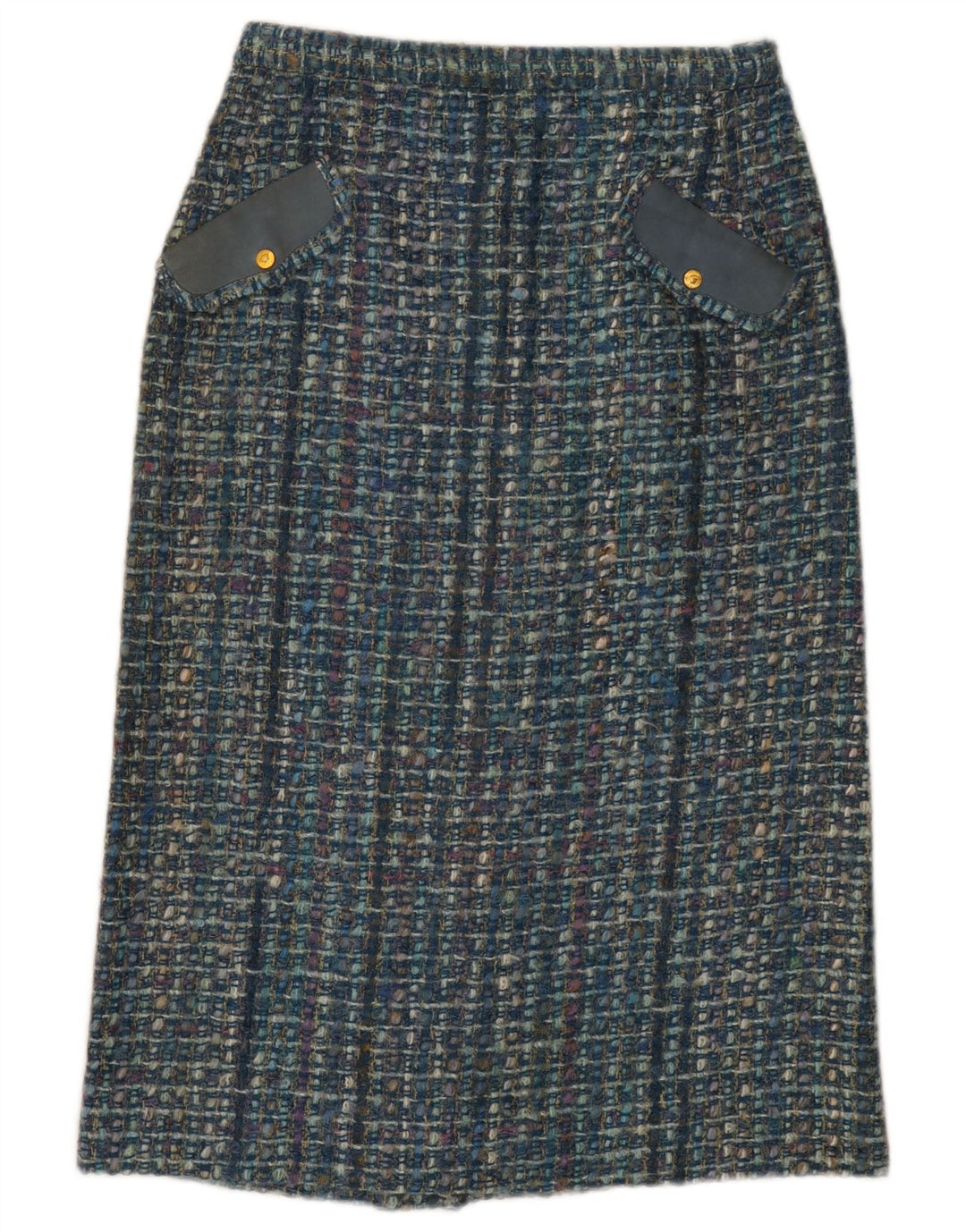 Fusta Dreaptă Vintage Femei W28 Medium Blue Check