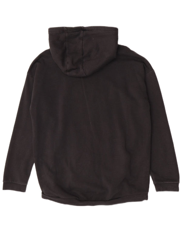 Pulover Adidas pentru femei Graphic Oversized Hoodie UK 12/14 Medium Black Bumbac