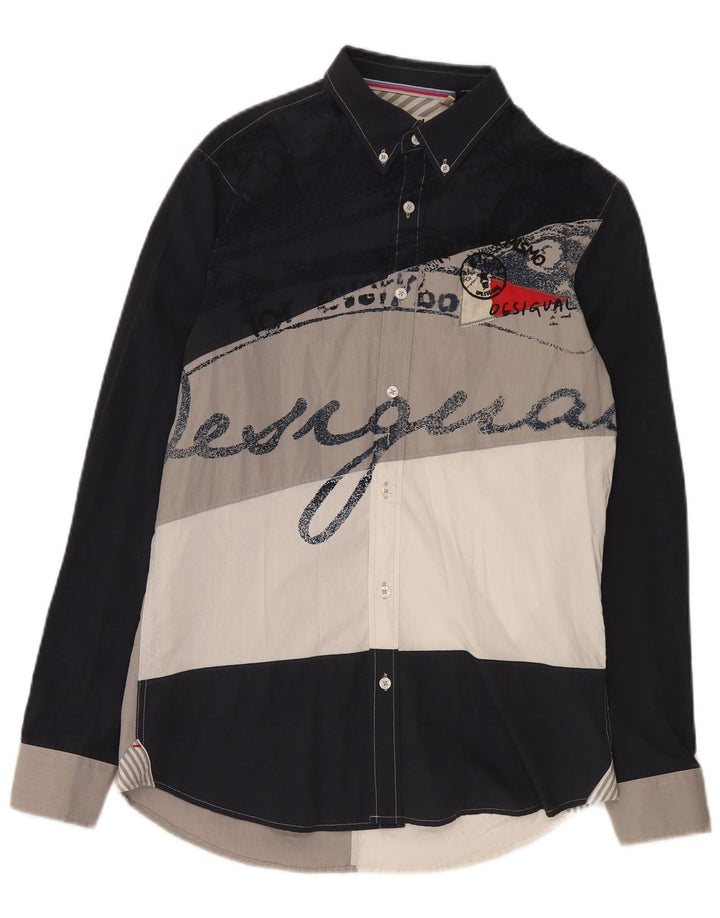 Cămașă Desigual pentru bărbați cu grafică mare, multicoloră, din bumbac