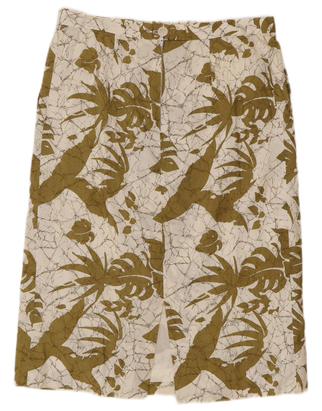 Fusta Dreaptă Vintage Femei W30 Verde Mediu Floral