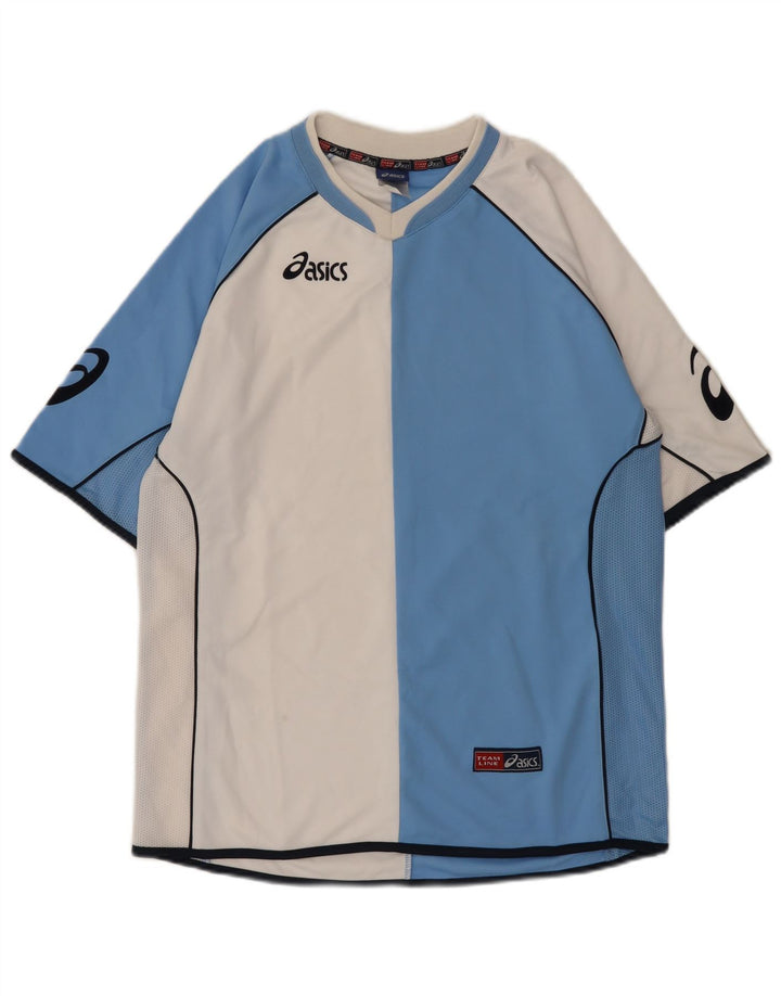 Tricou grafic Asics pentru bărbați Top mediu alb poliester color bloc