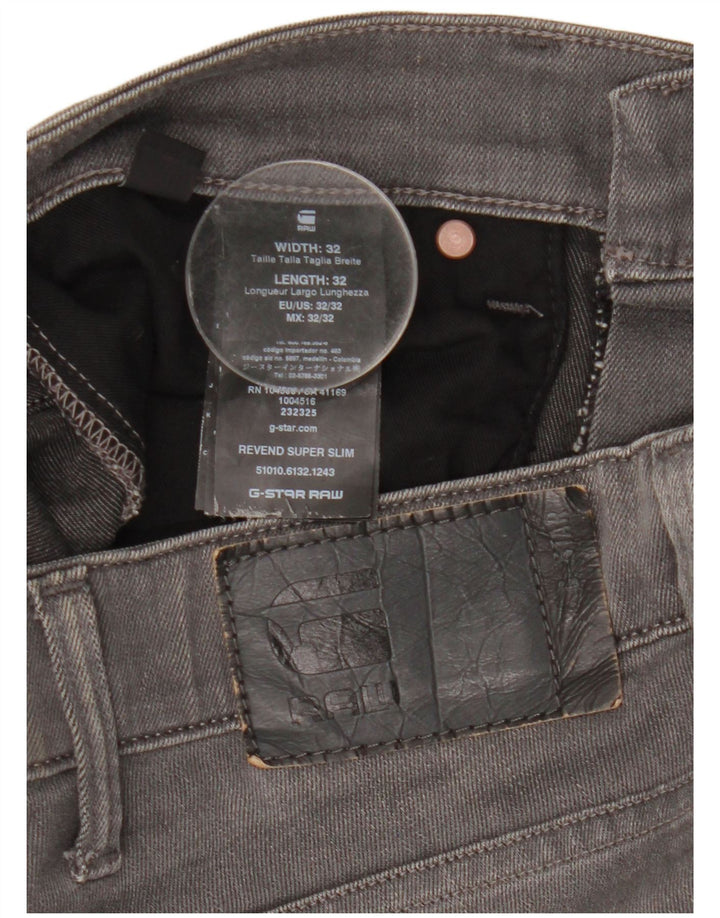 Blugi G-Star Revend Slim pentru bărbați W32 L27 bumbac gri