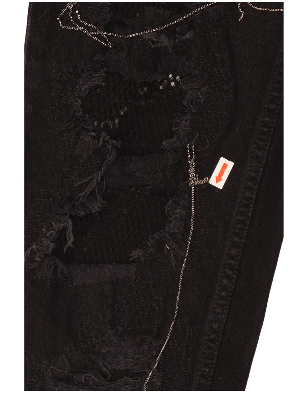 TOMMY HILFIGER Blugi conici învechiți pentru femei US 2 XS W25 L26 Negri