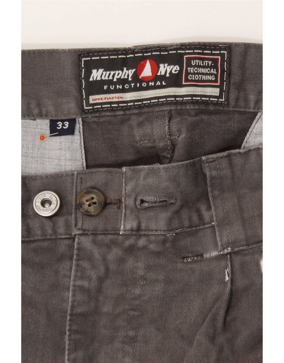 Pantaloni cargo drepti pentru bărbați Murphy & Nye L33 L28 bumbac gri